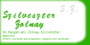 szilveszter zolnay business card